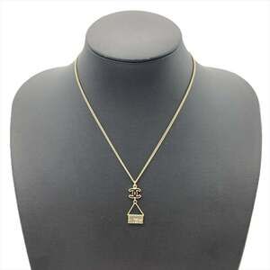 CHANEL Black Logo Necklace